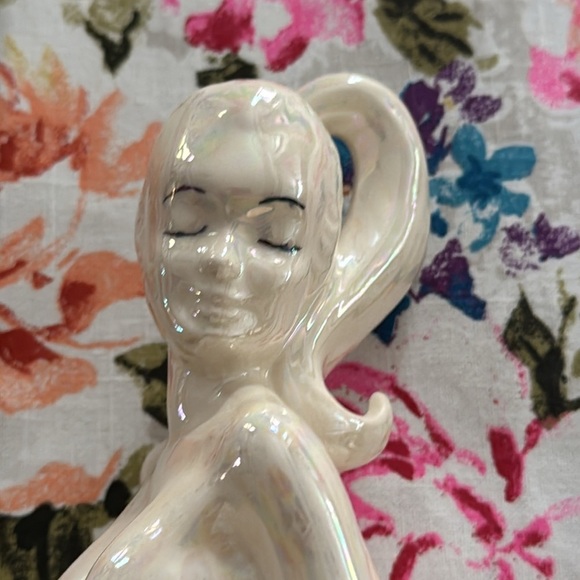 Vintage ceramic mermaid soap dish / trinket holder - Picture 9 of 9